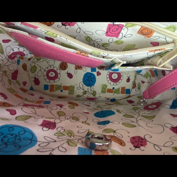 Brighton Carmella Pink Straw Handbag EUC - Picture 4 of 5